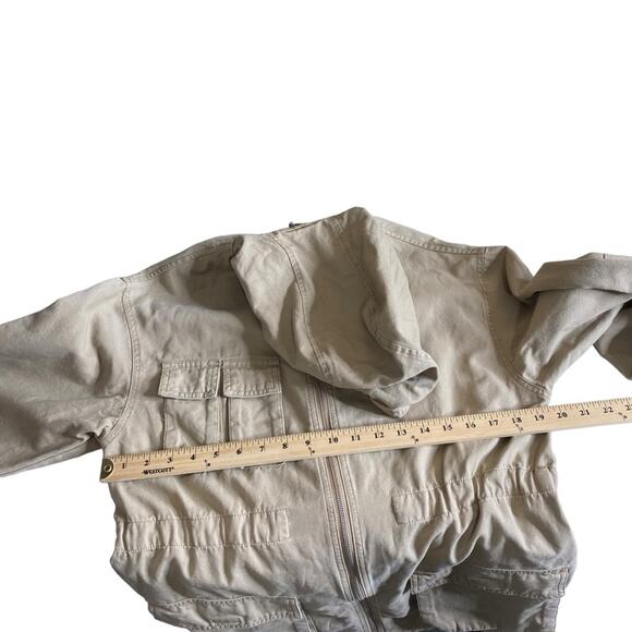 Asos Design Oversized Washed Hooded Parka with Cargo Pockets in Sand Women’s 4 - Picture 8 of 14